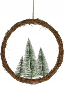 Karácsonyi Függő Ajtó Koszorú Koszorú Világító Led