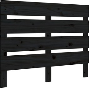 vidaXL fekete tömör fenyőfa fejtámla 100 x 3 x 80 cm