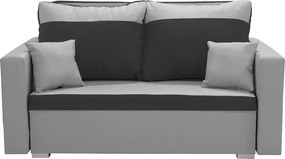 ASTRA3 Kétszemélyes kinyitható kanapé Ezüst/fekete