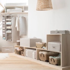 Bézs tároló cipzárral, hosszúság 46 cm - Compactor