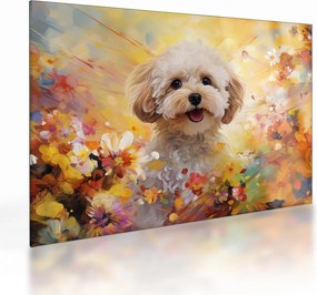 Üveg kép - Boldog kutya (70x50 cm)