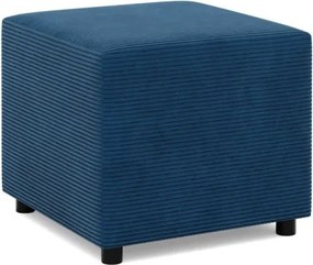 Zeus puff, kordbársony, 50x50, kék