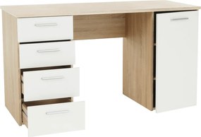 íróasztal, tölgy sonoma/fehér, EUSTACH