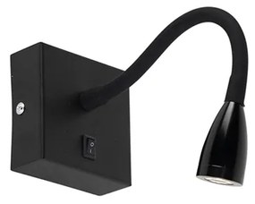 Modern rugalmas fali lámpa fekete LED-del - Flex