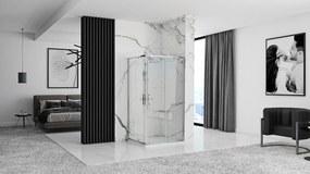 Rea Punto, tolóajtós zuhanykabin 80x100 + fehér Savoy zuhanytálca, KPL-K1009