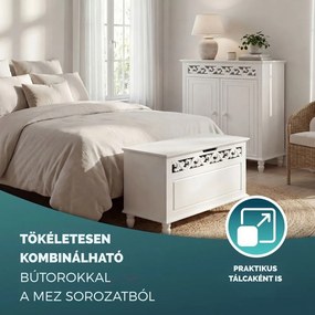 JERSEY komód, 76x65x35cm, fehér Casaria