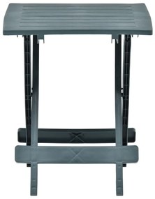 vidaXL zöld műanyag összecsukható kerti asztal 45 x 43 x 50 cm