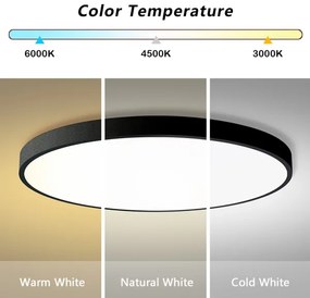 Brilagi- Dimmelhető POOL SMART LED lámpatest/128W/230V átmérő 100 cm Wi-Fi Tuya fekete + távirányító