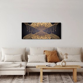 Kép - Arany mandala nyilakkal (120x50 cm)