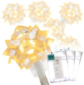 NEXOS Világító készlet csillagok 20 LED 3 db meleg fehér