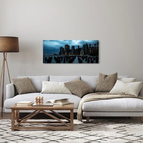 Kép - Kilátás a New York-i felhőkarcolókra (120x50 cm)