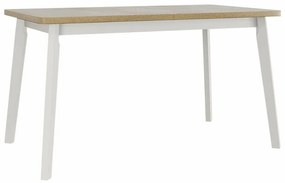 Asztal Victorville 130Sonoma tölgy, Fehér, 75x80x140cm, Hosszabbíthatóság, Laminált forgácslap, Fa, Részben összeszerelt