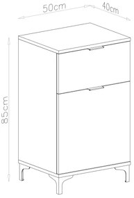 LORA fehér szekrény fiókkal