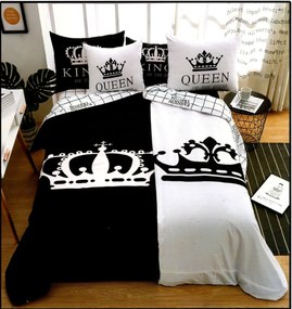QUEEN ÉS KING fotó ágynemű 140x200 cm 6 szett csomag Ágynemű mérete: 140x200 cm, A csomag tartalma: 6 Készletcsomagolás