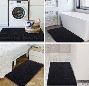 BISK Erga Basic, fürdőszoba szőnyeg 60x40 cm, 6-os modell zsenilla hengerelt, szürke, ERG-08148