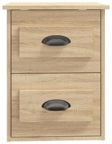 2 db sonoma tölgy falra szerelhető éjjeliszekrény 41,5x36x53 cm