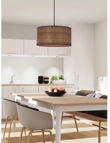 Csillár zsinóron LEGNO 1xE27/40W/230V átm. 30 cm barna