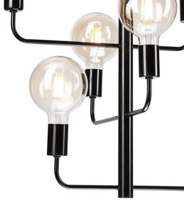 Csillár láncon ORLANDO 8xE27/60W/230V fekete