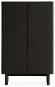 Fekete szekrény 80x130x40 cm Solei – MOME