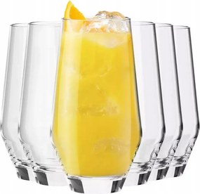 Magas Poharak Víz Gyümölcslé Italokhoz Krosno Ray 6 db 450 ml Vastag