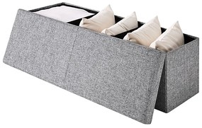 Casaria® Tárolódoboz világosszürke - 115x38x38cm