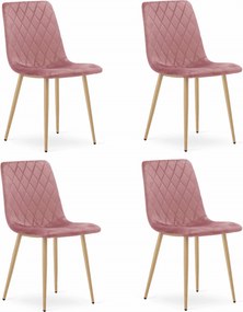 Rózsaszín bársony szék TURIN