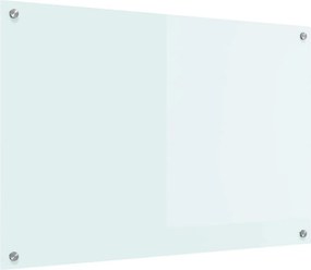 vidaXL Konyhai splashback Fehér 90 x 60 cm edzett üveg