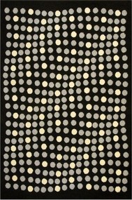 200x280 cm Ifjúsági Pöttyös Szőnyeg Fekete Pöttyös