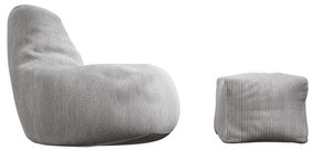 Juskys Chillex babzsákfotel lábtartóval – szürke