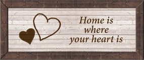 Fotótapéta Home is where your heart is fa szív keret 250x104 +ragasztó