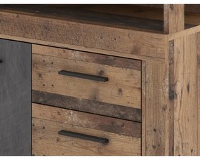 RUNA komód sötétbarna/antracit