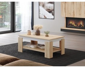 Dohányzóasztal LUNO sonoma tölgy/fehér