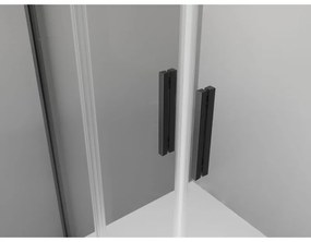 Mexen Exo, 2 szárnyú csúszó 200x200 cm, 6mm átlátszó üveg, fekete profil, 8152-200-000-70-00