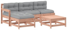 vidaXL 5 részes tömör duglászfenyő kerti társalgószett párnákkal