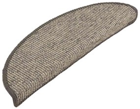 15 db bézs-szürke öntapadó lépcsőszőnyeg 56x17x3 cm