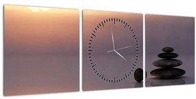 Kép - Egyensúly (órával) (90x30 cm)