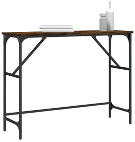 füstös tölgy színű szerelt fa tálalóasztal 100x32x75 cm