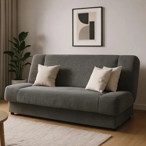 Sofa PIANO Sztruksowa Ciemnoszara