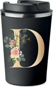 Prémium termo bögre fekete D betűvel Darek Daria Dorottya KT_146_cz