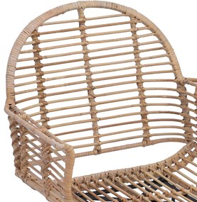 Étkezőszék 2 pcs Természetes 57 x 54.5 x 85 cm Rattan és Vas