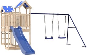 vidaXL tömör fenyőfa kültéri játszószett