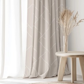 Goldea pamut függöny - geometriai vonalak lattén 180x150 cm