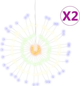 vidaXL 2 db karácsonyi többszínű csillagfény 140 db LED 17 cm