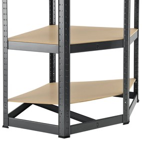 Juskys Sarokpolc Basic 180x70x40 cm - szürke