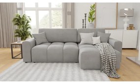 Világosszürke sarokkanapé (variálható) Luki – Ropez