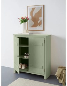 Világoszöld borovi fenyő szekrény 100x110 cm Bertram – Støraa