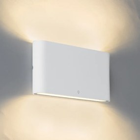 Fali lámpa fehér 17,5 cm LED-del IP65 - Batt