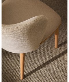 Bézs kárpitozott étkezőfotel Ciselia – Kave Home