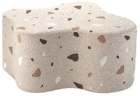 Világosbarna buklé-zsenília gyerek puff Terrazzo Cloud – Wigiwama