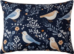 Mikroszálas párnahuzat DENIM BIRDS 50x70 cm, kék